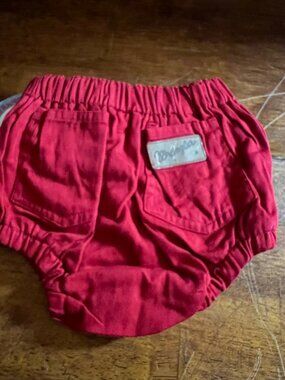 Wrangler Red Denim Diaper Cover Size 24 months NEW